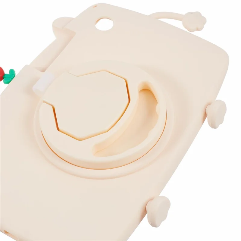 For Samsung Galaxy Tab A9 Case Cartoon Cat Tablet Silicone Cover with 360 Degree Rotation Kickstand