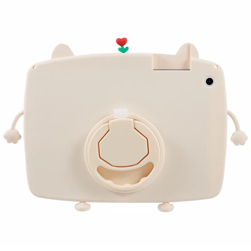 For Samsung Galaxy Tab A11+ / A9+ Silicone Case Rotary Kickstand Cat Style Tablet Cover