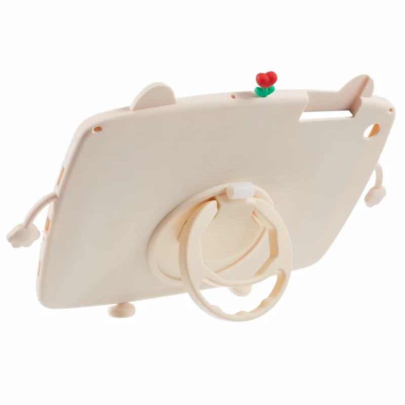 For Samsung Galaxy Tab A11+ / A9+ Silicone Case Rotary Kickstand Cat Style Tablet Cover