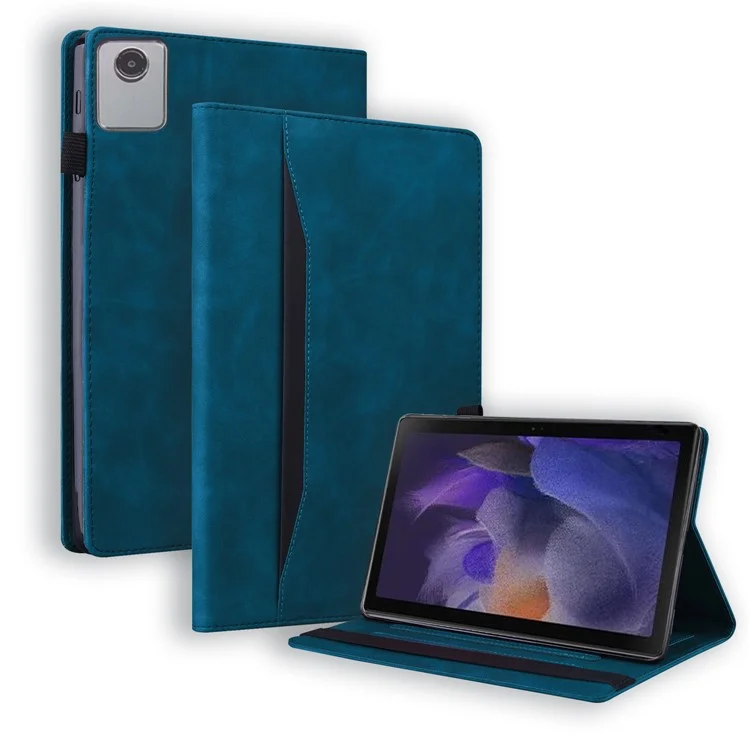 Para Lenovo Xiaoxin Pad 11 (2024) PU Capa de Couro Flip Stand Tampa da Tampa da Tampa da Casca - Azul