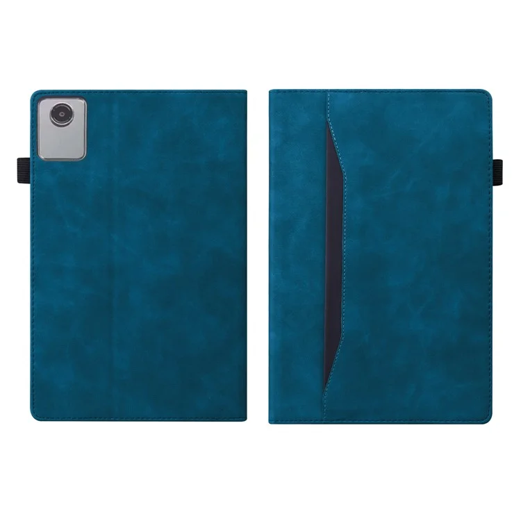 Para Lenovo Xiaoxin Pad 11 (2024) PU Capa de Couro Flip Stand Tampa da Tampa da Tampa da Casca - Azul