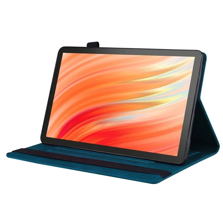 Pour Amazon Fire HD 10 (2023) Étui de protection en cuir PU Sommeil / Réveil Automatique Housse Professionnelle - Bleu