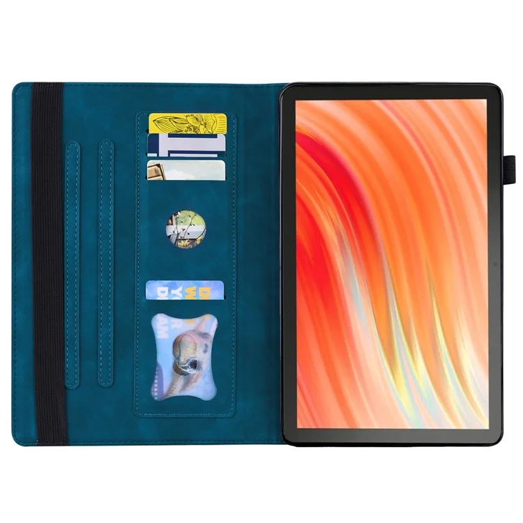 Per Amazon Fire HD 10 (2023) Case Protettivo PU Leather Sleep / Svegliare la Copertura Del Business - Blu