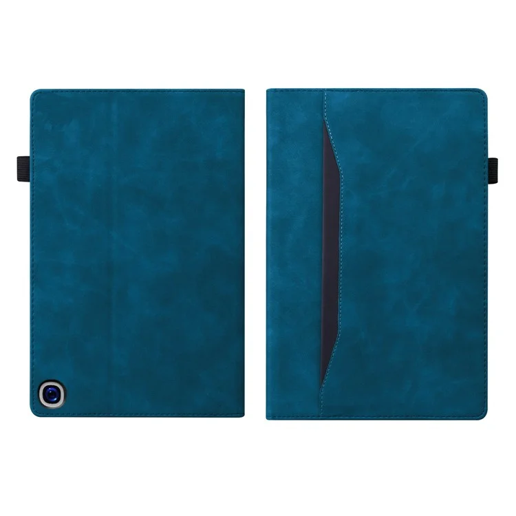 Per Amazon Fire HD 10 (2023) Case Protettivo PU Leather Sleep / Svegliare la Copertura Del Business - Blu