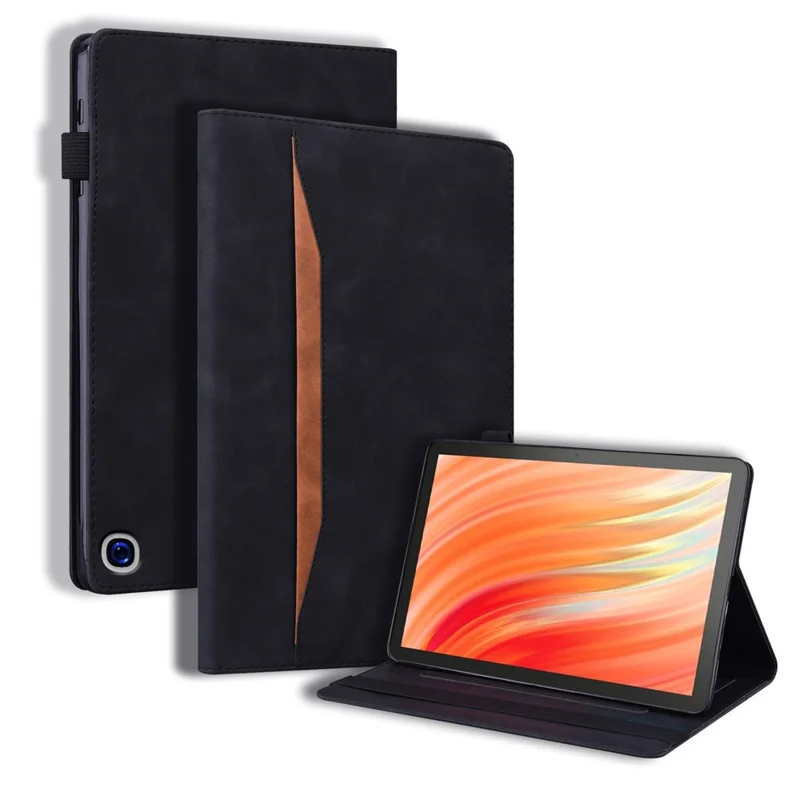 For Amazon Fire HD 10 (2023) Protective Case PU Leather Auto Sleep / Wake Business Cover - Black