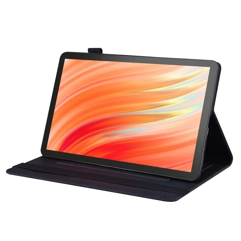 For Amazon Fire HD 10 (2023) Protective Case PU Leather Auto Sleep / Wake Business Cover - Black