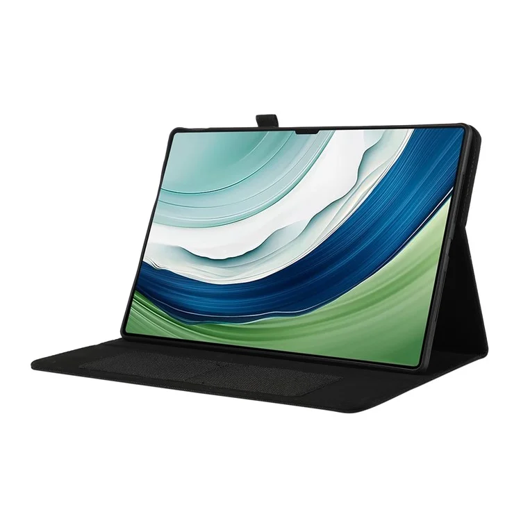 For Huawei MatePad Pro 13.2 Case Cloth Texture Tablet Leather Cover with Card Holder - Black