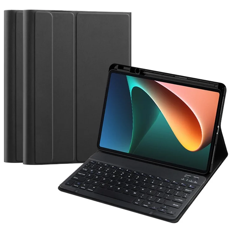 Per Xiaomi Pad 5 Custodia Tablet in Pelle con Tastiera Wireless Magnetica Staccabile (Senza Touchpad)