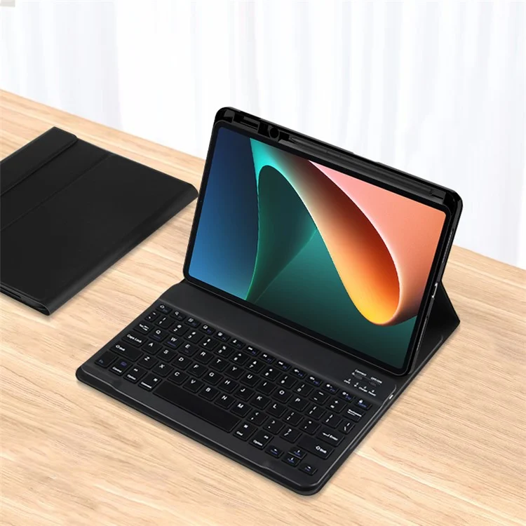 Per Xiaomi Pad 5 Custodia Tablet in Pelle con Tastiera Wireless Magnetica Staccabile (Senza Touchpad)