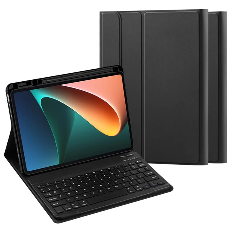 Per Xiaomi Pad 5 Custodia Tablet in Pelle con Tastiera Wireless Magnetica Staccabile (Senza Touchpad)