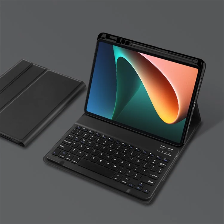 Per Xiaomi Pad 5 Custodia Tablet in Pelle con Tastiera Wireless Magnetica Staccabile (Senza Touchpad)