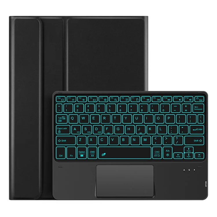 For Xiaomi Pad 6 Leather Case Pen Slot Stand Cover with Detachable Touchpad Backlit Keyboard