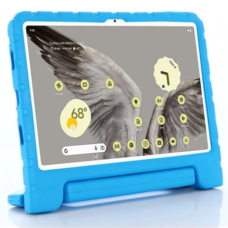 For Google Pixel Tablet Case Anti-drop EVA Tablet Cover with Handle Kickstand - Blue