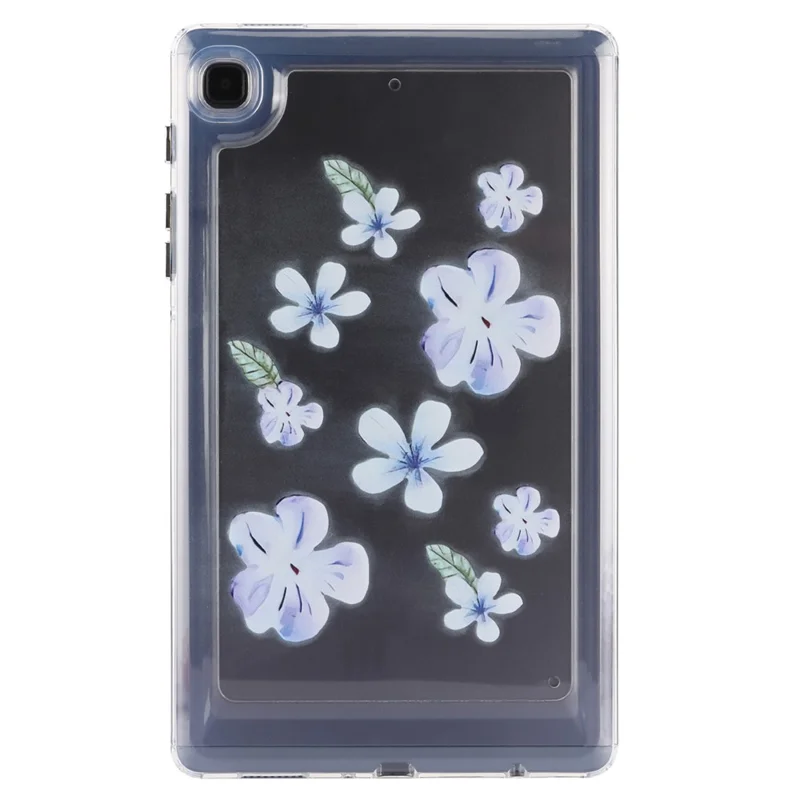 For Samsung Galaxy Tab A7 Lite 8.7-inch T225 T220 Case Flower Pattern PC+TPU Tablet Cover - Violet
