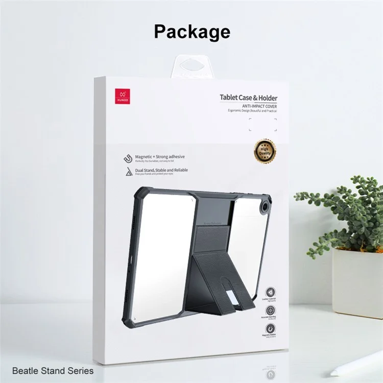 XUNDD Pour Samsung Galaxy Tab A9+ Kickstand Tablet Case Air Cushion Acrylic+TPU Cover - Noir