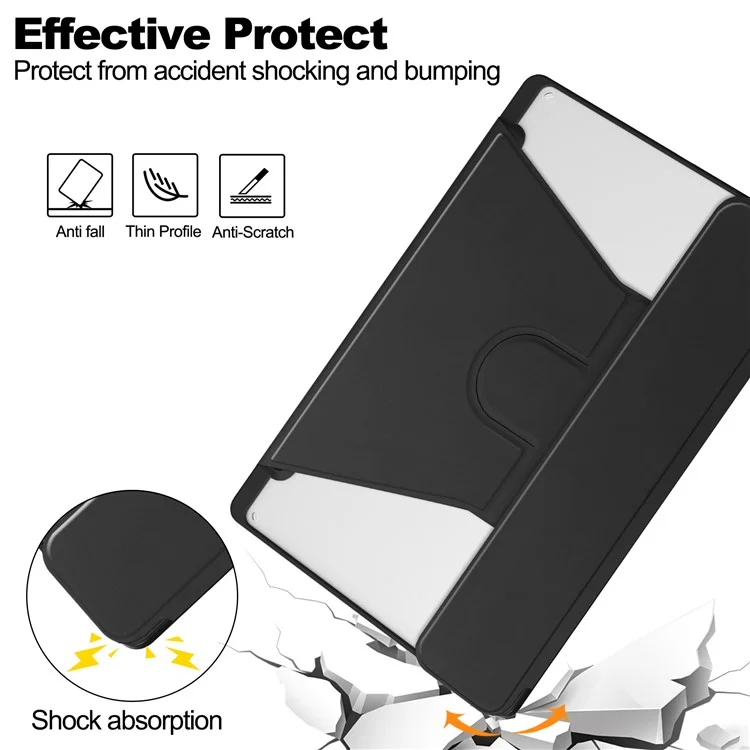 Para Samsung Galaxy Tab S6 Lite (2024) / S6 Lite (2022) / S6 Lite (2020) Capa com Teclado Bluetooth PU+Acrílico Capa de Tablet - Preto