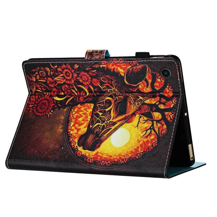 Pour Étui de Tablette Lenovo Tab M10 Plus Motif Imprimé Antichoc Cuir PU Folio Flip Cover - Cerf