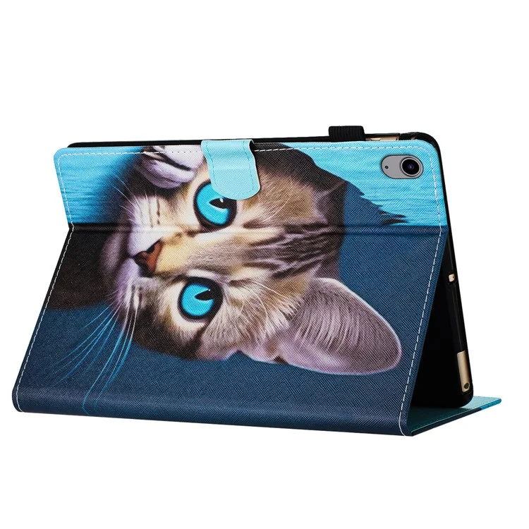 Para Lenovo Tab P11 J606F Funda Estampada Antirrobo de Cuero de PU Estilo Folio Flip Funda Tablet - Gato