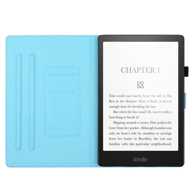 Pour Amazon Kindle Paperwhite (2015) / 2 (2015) / 3 (2015) / 4 (2018) Couverture de Tablette Intelligente en Cuir PU - Black + Gol en Marbre