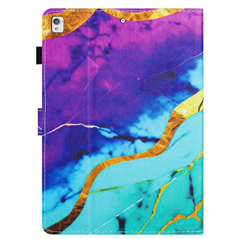 Чехол из искусственной кожи с рисунком для iPad 10.2 (2019) / (2020) / (2021) - Фиолетово-синий мрамор