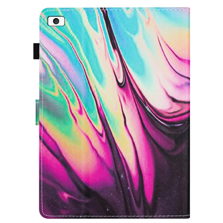 For iPad Mini / mini 2 / mini 3 / mini 4 / mini (2019) Case PU Leather Pattern Folio Tablet Cover - Rose Blue Marble