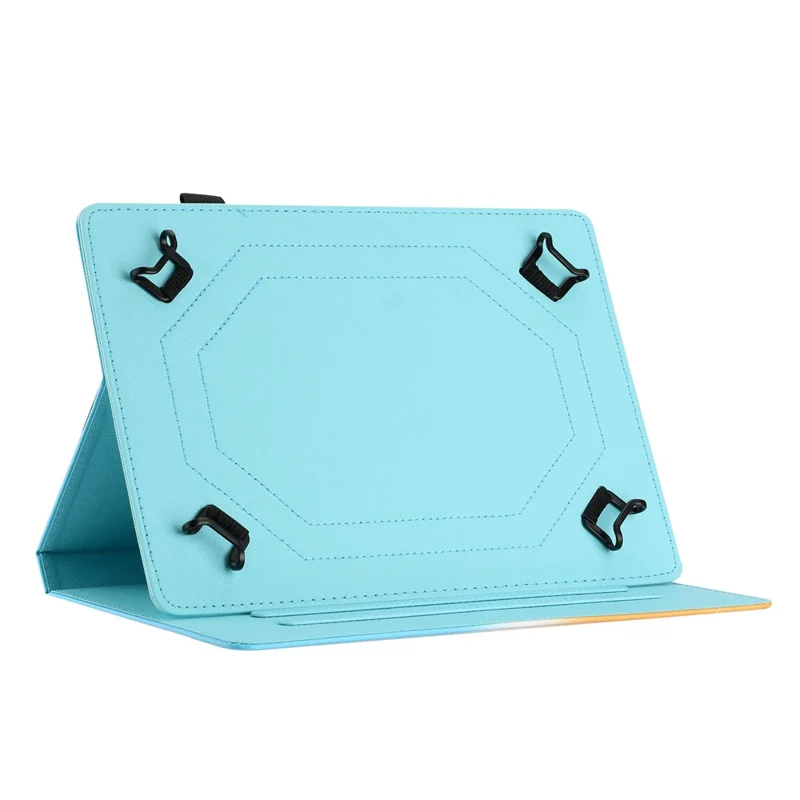 Universal 10-inch Tablet Case Pattern Printed Protective Folio Leather Stand Cover - Moonlight Owl