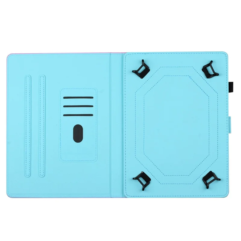 Universal 10-inch Tablet Case Pattern Printed Protective Folio Leather Stand Cover - Moonlight Owl