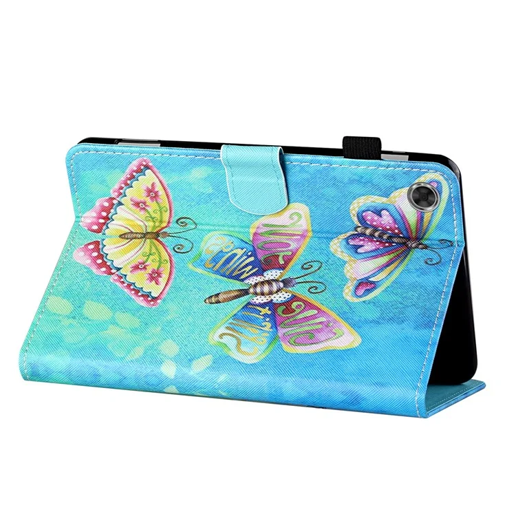 Pour le Samsung Galaxy Tab A9+ Case PU Leather Stand Pattern Tablet Cover - Colorful Butterflies