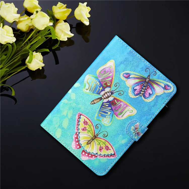 Pour le Samsung Galaxy Tab A9+ Case PU Leather Stand Pattern Tablet Cover - Colorful Butterflies