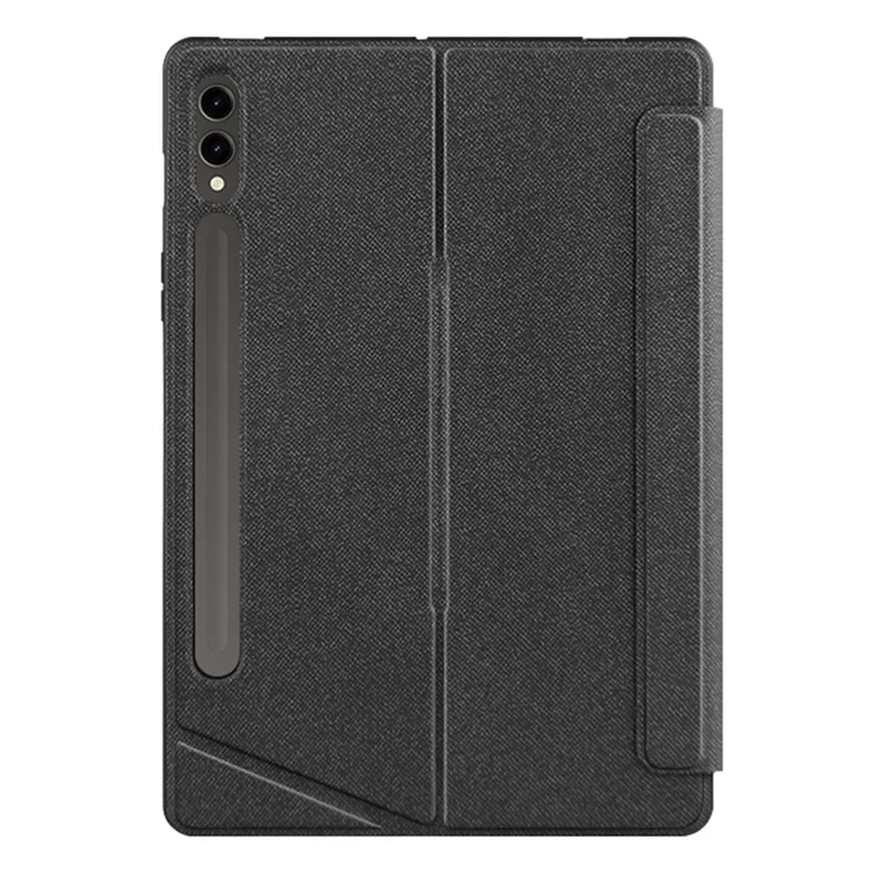 Für Samsung Galaxy Tab S9 FE+ Ledertasche + Bluetooth-kompatibale Tastatur mit Hintergrundbeleuchtung und Touchpad