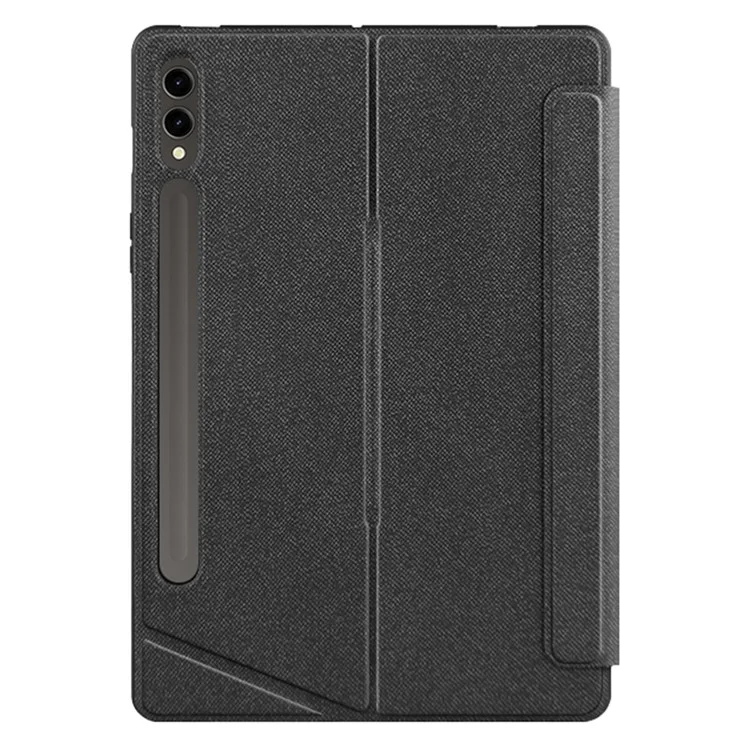 Für Samsung Galaxy Tab S7 FE Lederhülle + Bluetooth-Tastatur mit Hintergrundbeleuchtung Touchpad