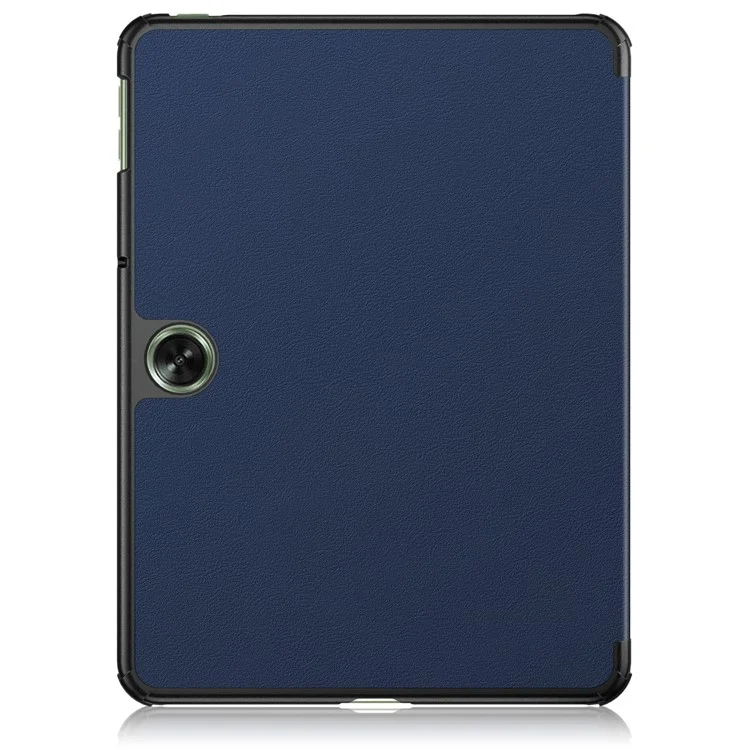 PU Leather Case for OnePlus Pad Go/Oppo Pad Air 2/Pad Neo Trifold Stand Tablet Cover - Dark Blue