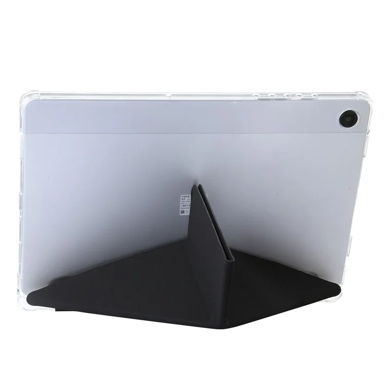 Pour Samsung Galaxy Tab A9 Étui PU+Acrylique+TPU Réveil / Veille Auto Support Tablette - Noir