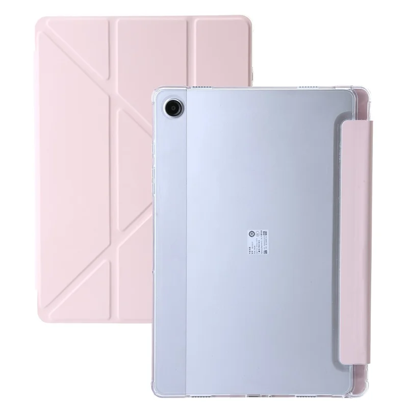 For Samsung Galaxy Tab A11 / A9 Case PU+Acrylic+TPU Auto Wake / Sleep Tablet Stand Cover - Pink