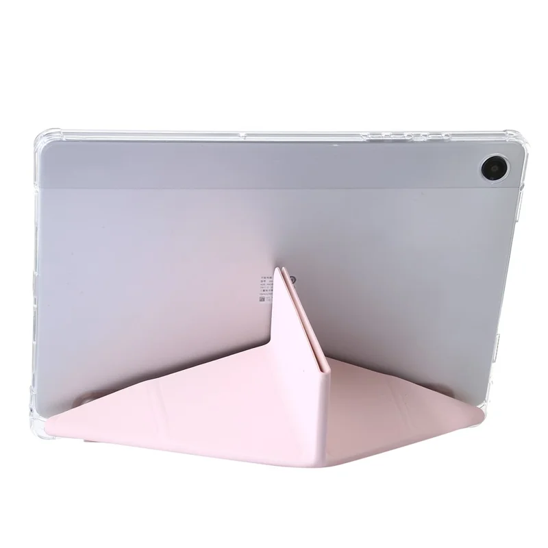 For Samsung Galaxy Tab A11 / A9 Case PU+Acrylic+TPU Auto Wake / Sleep Tablet Stand Cover - Pink