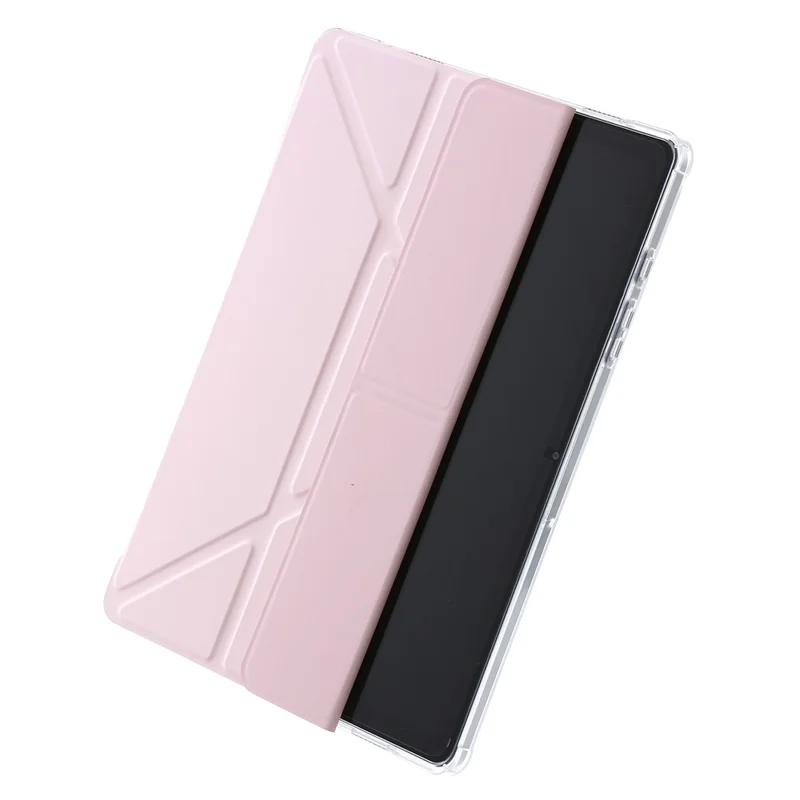 For Samsung Galaxy Tab A11 / A9 Case PU+Acrylic+TPU Auto Wake / Sleep Tablet Stand Cover - Pink