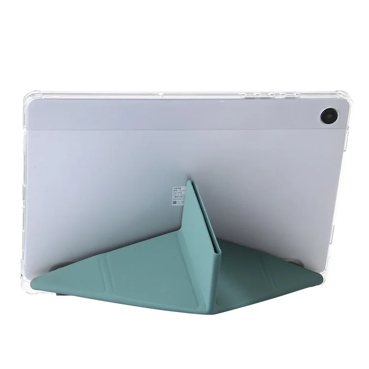 For Samsung Galaxy Tab A9 Case PU+Acrylic+TPU Auto Wake / Sleep Tablet Stand Cover - Midnight Green