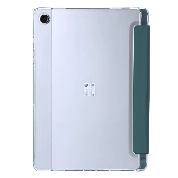For Samsung Galaxy Tab A9 Case PU+Acrylic+TPU Auto Wake / Sleep Tablet Stand Cover - Midnight Green