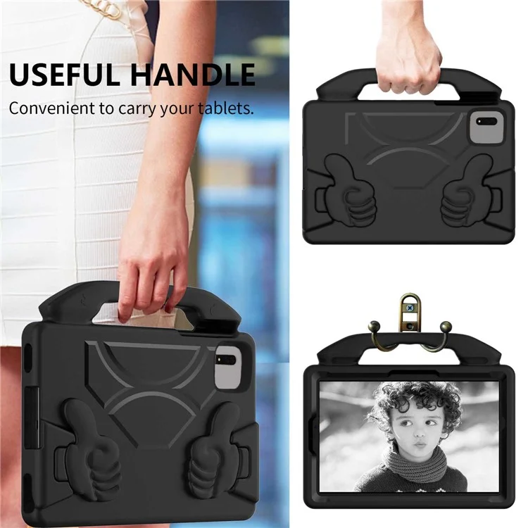 Para Xiaomi Redmi Pad SE / Almohadilla 5 / Samsung Galaxy Tab A9+ / Tab de Lenovo M11 / Xiaoxin Almohadilla 11 2024 EVA Case Soporte Proporción Tapa de la Tableta - Negro