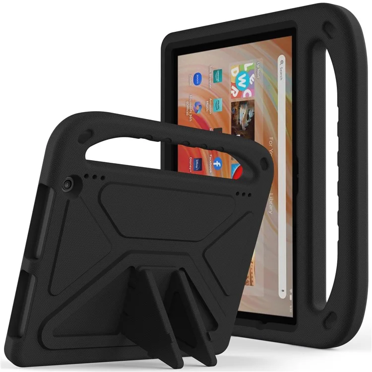 For Amazon Fire HD 10 (2023) Case Hand Grip EVA Tablet Cover with Kickstand - Black