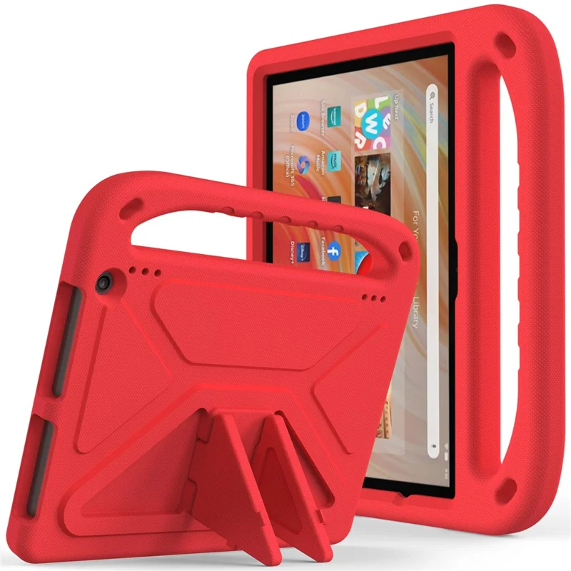 For Amazon Fire HD 10 (2023) Case Hand Grip EVA Tablet Cover with Kickstand - Red