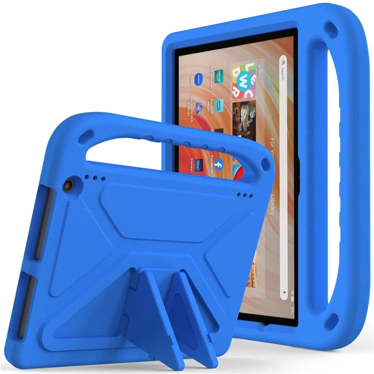 For Amazon Fire HD 10 (2023) Case Hand Grip EVA Tablet Cover with Kickstand - Blue