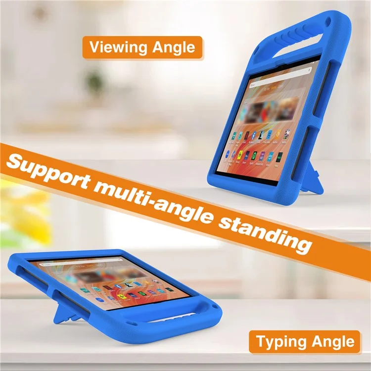 For Amazon Fire HD 10 (2023) Case Hand Grip EVA Tablet Cover with Kickstand - Blue