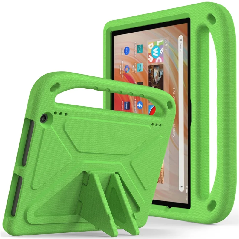 For Amazon Fire HD 10 (2023) Case Hand Grip EVA Tablet Cover with Kickstand - Green