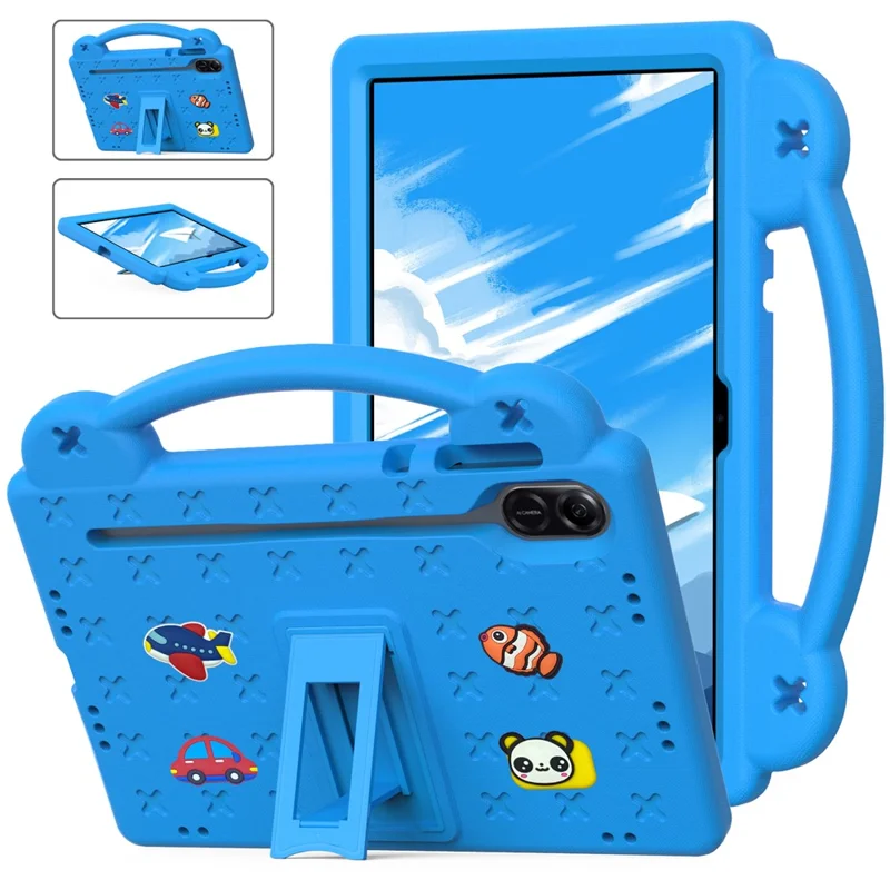 For Honor Pad X9 / Pad X8 Pro EVA Case Kickstand Anti-drop Kids Tablet Cover - Blue