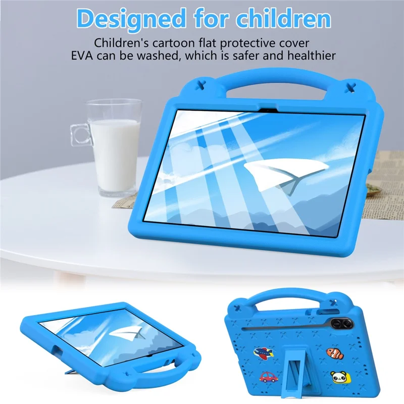 For Honor Pad X9 / Pad X8 Pro EVA Case Kickstand Anti-drop Kids Tablet Cover - Blue