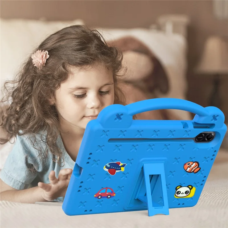 For Honor Pad X9 / Pad X8 Pro EVA Case Kickstand Anti-drop Kids Tablet Cover - Blue