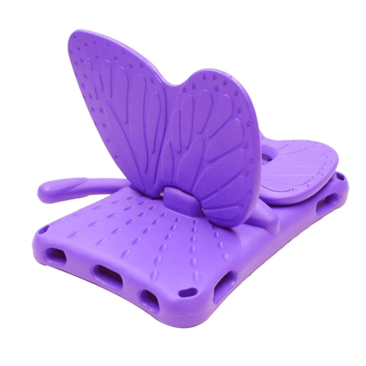 Pour Samsung Galaxy Tab A7 Lite 8.7 pouces / Tab A9 Case Butterfly Style Kickstand EVA Tablet Cover - Violet