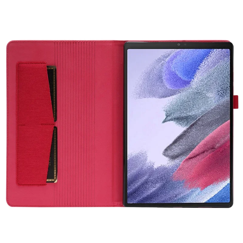 For Lenovo Tab M10 (Gen 3) Leather Case Business Folio Stand Tablet Cover with Card Slot - Red