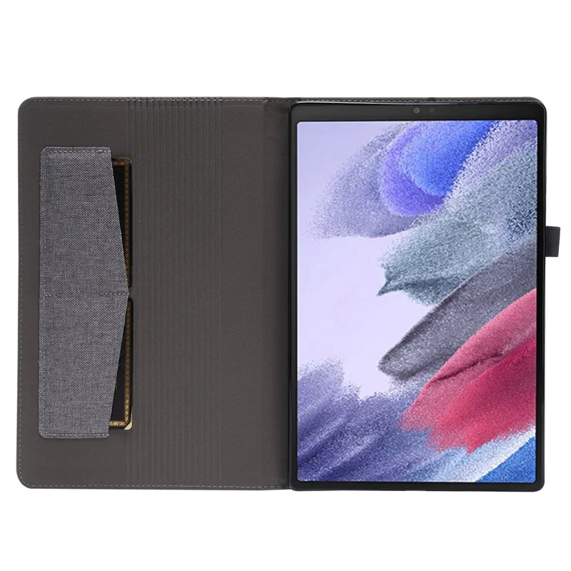 For Lenovo Tab M10 (Gen 3) Leather Case Business Folio Stand Tablet Cover with Card Slot - Grey